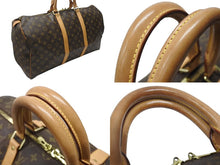 画像をギャラリービューアに読み込む, LOUIS VUITTON ルイヴィトン キーポル50 ボストンバッグ M41426 モノグラムキャンバス ブラウン ゴールド金具 美品 中古 4b004673