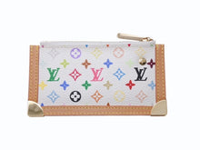 Load image into Gallery viewer, 新品同様 LOUISVUITTON ルイヴィトン ポシェットクレコインケース M92655 モノグラムマルチカラー 村上隆 ホワイト 中古 4b004676