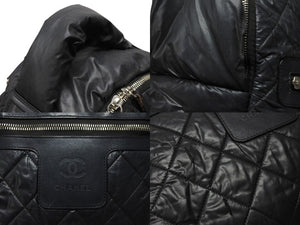 CHANEL シャネル リュック ココクーン キルティング A92559 24番台 ナイロン レザー ブラック シルバー金具 美品 中古 4b004680