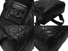 Load image into Gallery viewer, CHANEL シャネル リュック ココクーン キルティング A92559 24番台 ナイロン レザー ブラック シルバー金具 美品 中古 4b004680