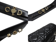 Load image into Gallery viewer, Christian Dior クリスチャンディオール Lady Dior レディディオール スモール 2WAYバッグ カナージュ ブラック シルバー金具 美品 中古 4b004684