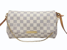 画像をギャラリービューアに読み込む, LOUIS VUITTON ルイヴィトン ショルダーバッグ N41277 フェイボリットPM ダミエ アズール ホワイト ゴールド金具 美品 中古 4b004689