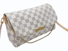 画像をギャラリービューアに読み込む, LOUIS VUITTON ルイヴィトン ショルダーバッグ N41277 フェイボリットPM ダミエ アズール ホワイト ゴールド金具 美品 中古 4b004689