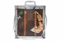 Load image into Gallery viewer, 極美品 希少 LOUIS VUITTON ルイヴィトン ハンドバッグ モノグラム フリーザー サックプラ M23151 PVC エナメル レザー ブラウン シルバー 中古 4b004691