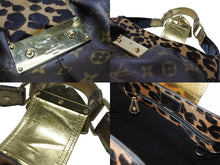 Load image into Gallery viewer, 極美品 LOUIS VUITTON ルイヴィトン ショルダーバッグ ポリー M95282 モノグラムキャンバス ハラコ レオパード ブラウン 中古4b004695