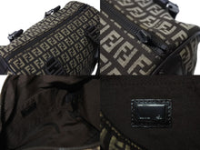 画像をギャラリービューアに読み込む, FENDI フェンディ ズッカ柄 ハンドバッグ ミニボストンバッグ型 キャンバス レザー ブラック ブラウン ベージュ 美品 中古 4b004703