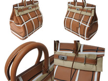 画像をギャラリービューアに読み込む, 新品未使用 HERMES エルメス ハンドバッグ オータクロア40 ◻︎W刻印 エヴァーカラー Hacarreaux エヴァーグレイン パラジウム金具 中古 4b004704