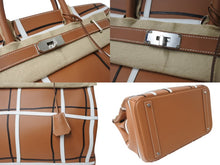 画像をギャラリービューアに読み込む, 新品未使用 HERMES エルメス ハンドバッグ オータクロア40 ◻︎W刻印 エヴァーカラー Hacarreaux エヴァーグレイン パラジウム金具 中古 4b004704