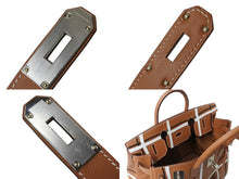 画像をギャラリービューアに読み込む, 新品未使用 HERMES エルメス ハンドバッグ オータクロア40 ◻︎W刻印 エヴァーカラー Hacarreaux エヴァーグレイン パラジウム金具 中古 4b004704