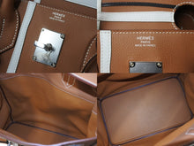 画像をギャラリービューアに読み込む, 新品未使用 HERMES エルメス ハンドバッグ オータクロア40 ◻︎W刻印 エヴァーカラー Hacarreaux エヴァーグレイン パラジウム金具 中古 4b004704