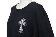 Load image into Gallery viewer, CHROME HEARTS クロムハーツ オールド サーマル ロングスリーブTシャツ ダブルCHクロス ブラック レッド ホワイト サイズL 美品 中古 4b004707