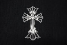 Load image into Gallery viewer, CHROME HEARTS クロムハーツ オールド サーマル ロングスリーブTシャツ ダブルCHクロス ブラック レッド ホワイト サイズL 美品 中古 4b004707