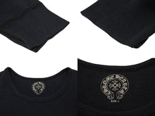 Load image into Gallery viewer, CHROME HEARTS クロムハーツ オールド サーマル ロングスリーブTシャツ ダブルCHクロス ブラック レッド ホワイト サイズL 美品 中古 4b004707