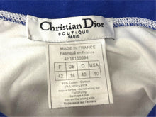 画像をギャラリービューアに読み込む, 極美品 Christian Dior クリスチャンディオール J'ADORE ジャドール リンガーTシャツ 4E16155594 サイズ42 ホワイト ブルー 中古 4b004716