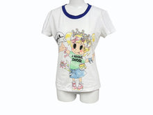 画像をギャラリービューアに読み込む, 極美品 Christian Dior クリスチャンディオール J'ADORE ジャドール リンガーTシャツ 4E16155594 サイズ42 ホワイト ブルー 中古 4b004716