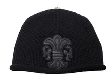 Load image into Gallery viewer, 極美品 CHROME HEARTS クロムハーツ BEANIE CASH BS FLARE BSフレアパッチ ビーニー ニットキャップ 310215-B ブラック 中古 4b004721
