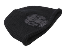 Load image into Gallery viewer, 極美品 CHROME HEARTS クロムハーツ BEANIE CASH BS FLARE BSフレアパッチ ビーニー ニットキャップ 310215-B ブラック 中古 4b004721