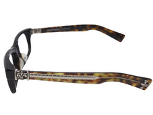 Load image into Gallery viewer, CHROME HEARTS クロムハーツ 伊達メガネ SPLAT-A サイズ55□17 -143 BSフレア シルバー925 ブラック 鼈甲カラー レンズ無し 美品 中古 4b004722