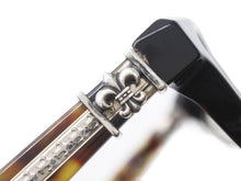 Load image into Gallery viewer, CHROME HEARTS クロムハーツ 伊達メガネ SPLAT-A サイズ55□17 -143 BSフレア シルバー925 ブラック 鼈甲カラー レンズ無し 美品 中古 4b004722