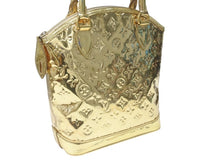 Load image into Gallery viewer, 極美品 LOUIS VUITTON ルイヴィトン ロックイット モノグラム ミロワール ハンドバッグ ゴールド M95450 中古 4b004725