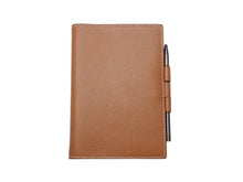 画像をギャラリービューアに読み込む, HERMES エルメス アジェンダ クシュベル カバー メモ帳 ペン付き ブラウン レザー 美品 中古 4b004727