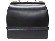 画像をギャラリービューアに読み込む, HERMES エルメス ヴィンテージ STEEL VANITY BAG サック マレット スティール バニティ ハンドバッグ ボックスカーフ ブラック ゴールド金具 美品 中古 4b004728