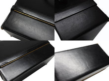 画像をギャラリービューアに読み込む, HERMES エルメス ヴィンテージ STEEL VANITY BAG サック マレット スティール バニティ ハンドバッグ ボックスカーフ ブラック ゴールド金具 美品 中古 4b004728