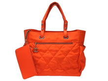 Load image into Gallery viewer, CHANEL シャネル パリビアリッツGM トートバッグ ハンドバッグ 11番台 ネオンオレンジ シルバー金具 美品 中古 4b004729