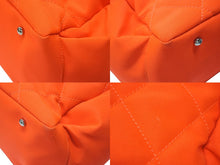 Load image into Gallery viewer, CHANEL シャネル パリビアリッツGM トートバッグ ハンドバッグ 11番台 ネオンオレンジ シルバー金具 美品 中古 4b004729