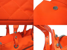 Load image into Gallery viewer, CHANEL シャネル パリビアリッツGM トートバッグ ハンドバッグ 11番台 ネオンオレンジ シルバー金具 美品 中古 4b004729