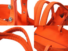 Load image into Gallery viewer, CHANEL シャネル パリビアリッツGM トートバッグ ハンドバッグ 11番台 ネオンオレンジ シルバー金具 美品 中古 4b004729