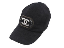 Load image into Gallery viewer, 極美品 CHANEL シャネル キャップ 帽子 ココマーク イアンコナー ブラック イタリア製 サイズM 美品 中古 4b004730
