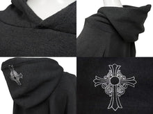 画像をギャラリービューアに読み込む, CHROME HEARTS クロムハーツ Old Horseshoe Pullover Hoodie ホースシュー プルオーバーパーカー チャコール サイズXL 良品 中古 4b004732