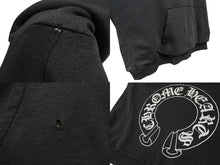 画像をギャラリービューアに読み込む, CHROME HEARTS クロムハーツ Old Horseshoe Pullover Hoodie ホースシュー プルオーバーパーカー チャコール サイズXL 良品 中古 4b004732