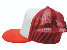 Load image into Gallery viewer, CHROME HEARTS クロムハーツ SEX RECORDS セックスレコーズ トラッカー メッシュキャップ ONE SIZE レッド ホワイト 美品 中古 4b004733