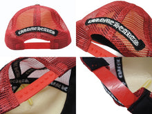 Load image into Gallery viewer, CHROME HEARTS クロムハーツ SEX RECORDS セックスレコーズ トラッカー メッシュキャップ ONE SIZE レッド ホワイト 美品 中古 4b004733