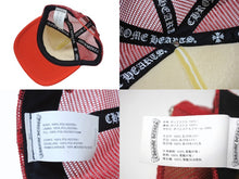 Load image into Gallery viewer, CHROME HEARTS クロムハーツ SEX RECORDS セックスレコーズ トラッカー メッシュキャップ ONE SIZE レッド ホワイト 美品 中古 4b004733
