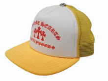 Load image into Gallery viewer, 極美品 CHROME HEARTS クロムハーツ セメタリークロス トラッカー メッシュキャップ ONE SIZE クロスボールボタン イエロー 中古 4b004735