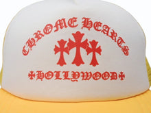 Load image into Gallery viewer, 極美品 CHROME HEARTS クロムハーツ セメタリークロス トラッカー メッシュキャップ ONE SIZE クロスボールボタン イエロー 中古 4b004735