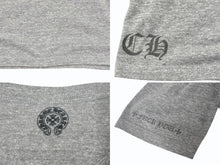 画像をギャラリービューアに読み込む, CHROME HEARTS クロムハーツ 半袖Ｔシャツ ホースシュー RN#95024 グレー コットン ポリエステル レーヨン サイズM 美品 中古 4b004743