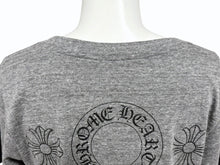画像をギャラリービューアに読み込む, CHROME HEARTS クロムハーツ 半袖Ｔシャツ ホースシュー RN#95024 グレー コットン ポリエステル レーヨン サイズM 美品 中古 4b004743
