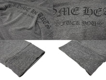 画像をギャラリービューアに読み込む, CHROME HEARTS クロムハーツ パーカー バックアーチロゴプリント ダガージップ RN#95024 ポリエステル コットン レーヨン グレー サイズM 美品 中古 4b004745