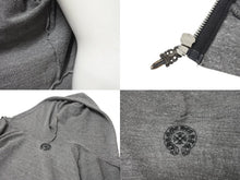 画像をギャラリービューアに読み込む, CHROME HEARTS クロムハーツ パーカー バックアーチロゴプリント ダガージップ RN#95024 ポリエステル コットン レーヨン グレー サイズM 美品 中古 4b004745
