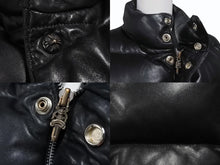 Load image into Gallery viewer, CHROME HEARTS クロムハーツ STIFF スティッフ レザーダウンベスト サイズXS クロスボール ダガージップ ラムレザー ブラック 美品 中古 4b004748
