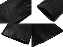 画像をギャラリービューアに読み込む, HERMES エルメス ヴィンテージ レザー ロングコート アウター ラムスキン ブラック サイズ58 美品 中古 4b004754