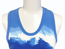 Load image into Gallery viewer, 極美品 CHANEL シャネル サーフライン タンクトップ ノースリーブ P19540V11371 サイズ38 ココマーク ブルー 総柄 中古 4b004758