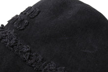 Load image into Gallery viewer, MIUMIU ミュウミュウ バケットハット デニム フリンジ ロゴパッチ 5HC1962CL4 コットン ブラック サイズS 美品 中古 4b004764