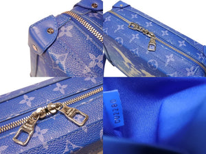 極美品 LOUIS VUITTON ルイヴィトン M45430 モノグラムクラウズ ソフトトランク ヴァージル アブロー PVC レザー 中古 4b004765