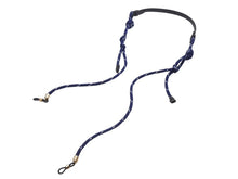 Load image into Gallery viewer, MIU MIU ミュウミュウ サングラス メガネ グラスコード ストラップ ネイビー ゴールド金具 美品 中古 4b004771