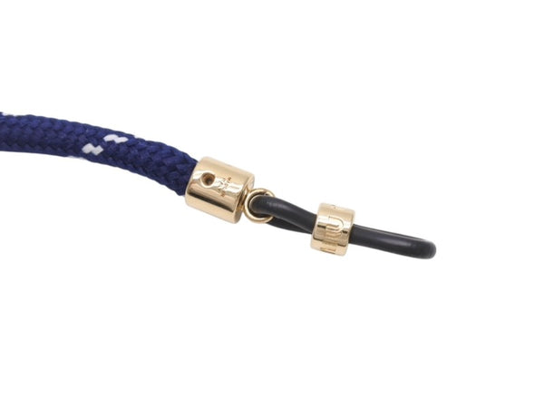 MIU MIU ミュウミュウ サングラス メガネ グラスコード ストラップ ネイビー ゴールド金具 美品 中古 4b004771
